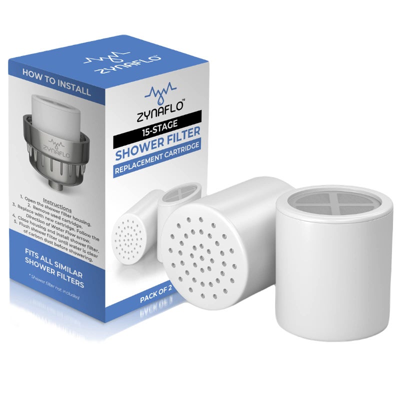ZYNAFLO 15-Stage Shower Filter Replacement Cartridge (2-Pack) - Image 1